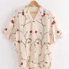 Ronen Embroidery Shirt in Natural