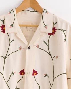 Ronen Embroidery Shirt in Natural
