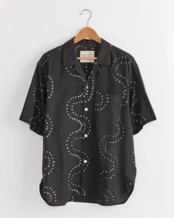 Ronen Shirt in Bandhani Charcoal