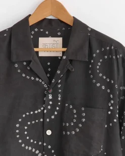 Ronen Shirt in Bandhani Charcoal