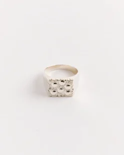 Rose Garden Signet Impression in Silver