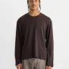 Round Neck Sweater in Brown