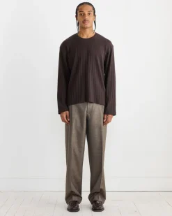 Round Neck Sweater in Brown