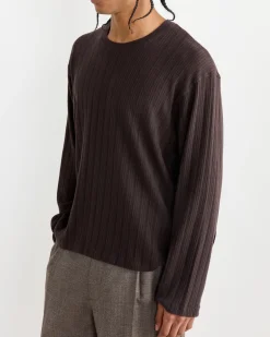 Round Neck Sweater in Brown