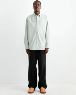 Routine Shirt in Organic Poplin Ice Green