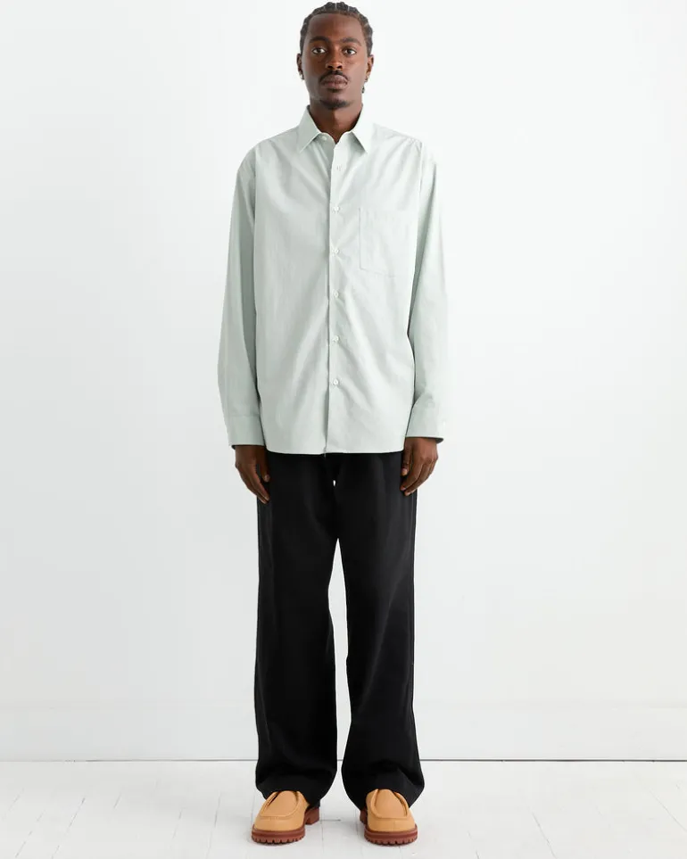 Routine Shirt in Organic Poplin Ice Green