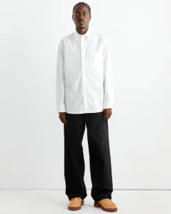 Routine Shirt in Organic Poplin White