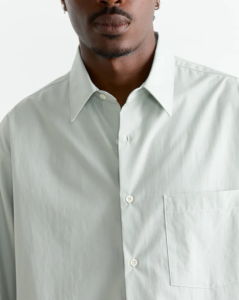 Routine Shirt in Organic Poplin Ice Green