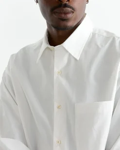 Routine Shirt in Organic Poplin White