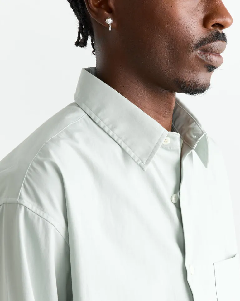 Routine Shirt in Organic Poplin Ice Green