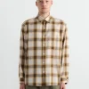 Routine Shirt in Tencel Ombre Plaid Beige