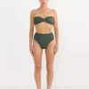 Ruby Bikini in Metallic Khaki