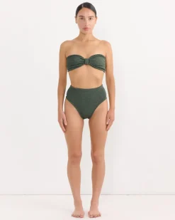 Ruby Bikini in Metallic Khaki