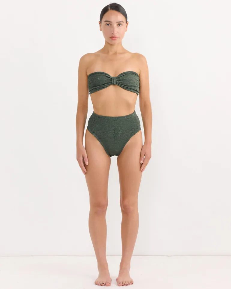 Ruby Bikini in Metallic Khaki
