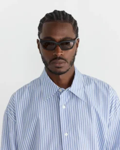 Salon Sunglasses in Matt Black/Silver/Grey