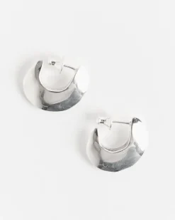 Saucer Hoops in Sterling Silver