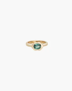 Scallop Ring in 14K / Tourmaline