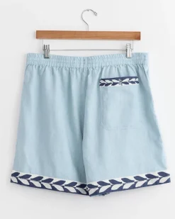 Seedling Stripe Short in White Blue