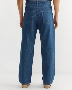 Selvedge Denim Belted Pant in Indigo