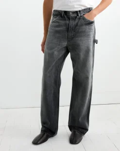 Selvedge Denim Painter Pant in Faded Black