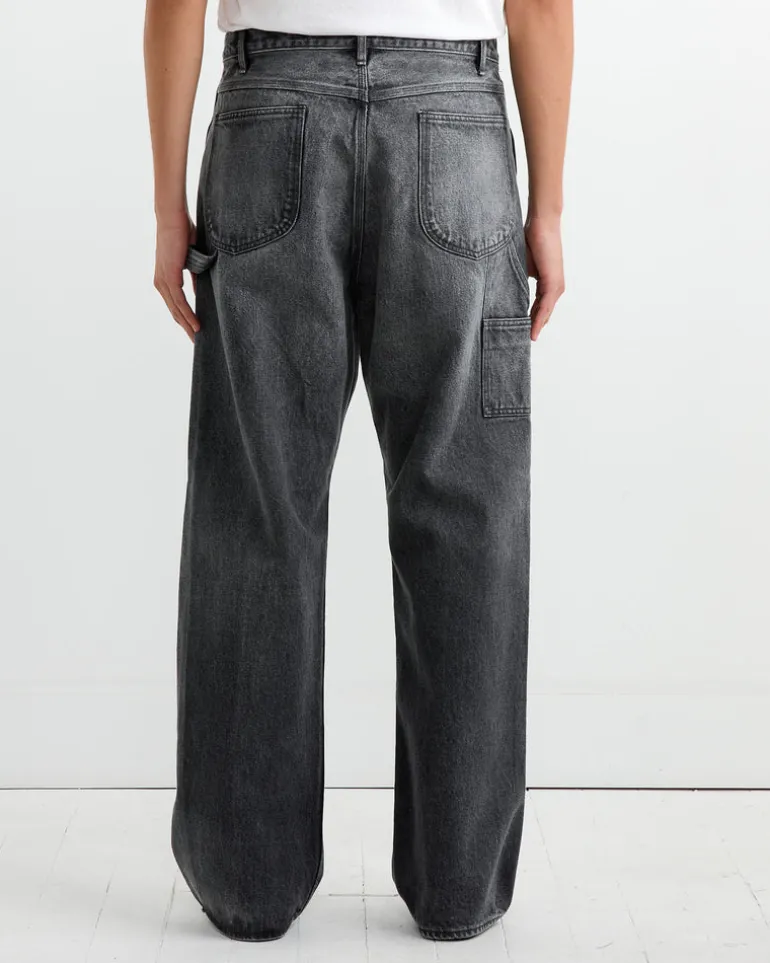 Selvedge Denim Painter Pant in Faded Black