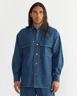 Selvedge Denim Shirt in Indigo