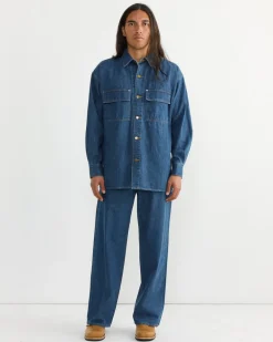 Selvedge Denim Shirt in Indigo