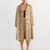 Sequin Snake Coat in Beige