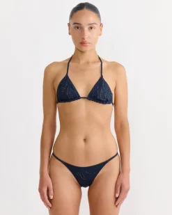 Sharpie Bikini Top in Navy