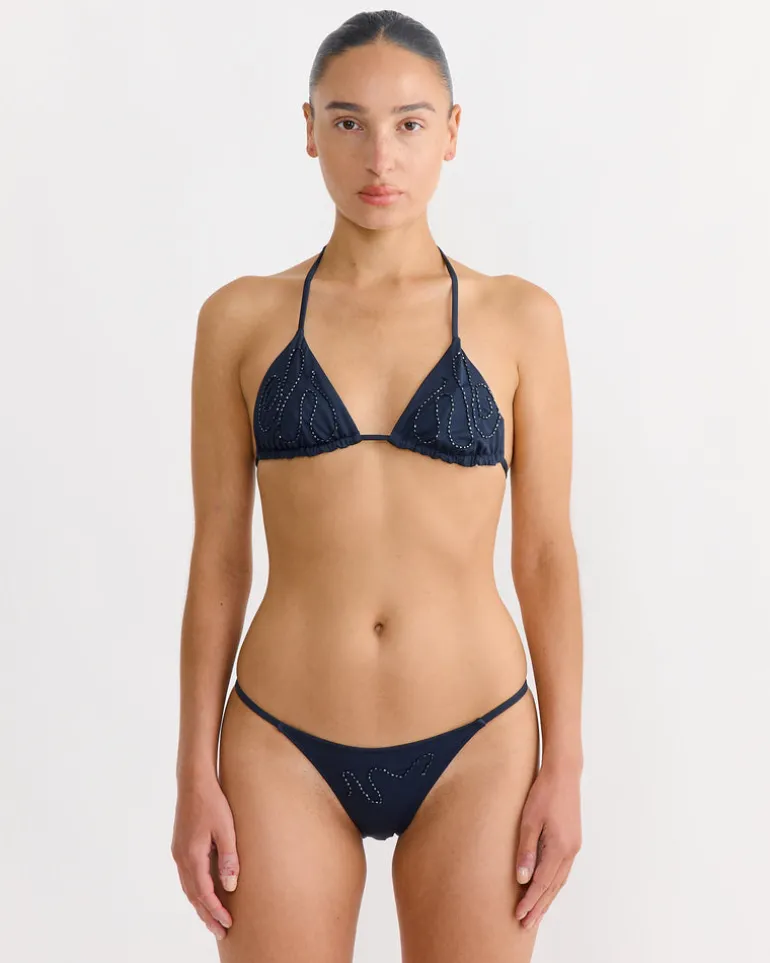 Sharpie Bikini Top in Navy