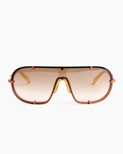 Shield Sunglasses in C5 Rust/Ocra