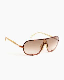 Shield Sunglasses in C5 Rust/Ocra
