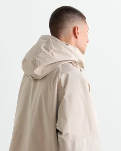 Short Military Parka in Stone