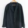 Silk Linen Jacket in Black