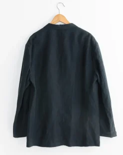 Silk Linen Jacket in Black