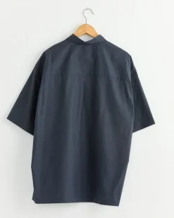 Silk Mixed Shirt in Charcoal