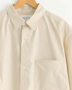 Silk Mixed Shirt in Light Beige