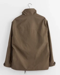 Silk Plain Weave Jacket in Khaki