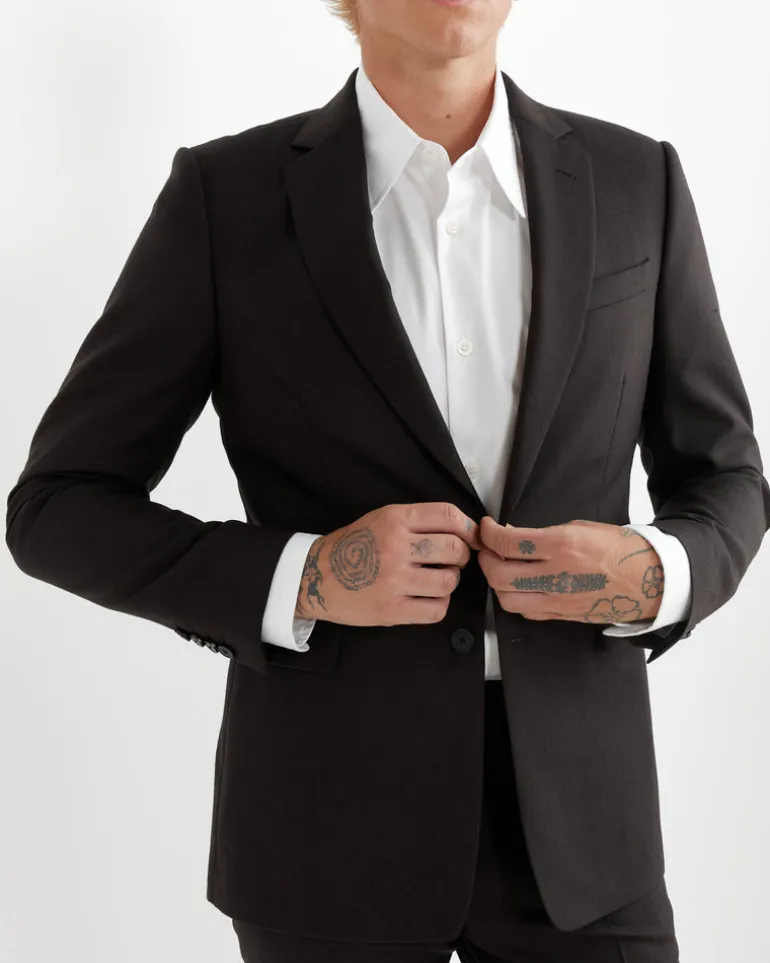 Slim Fit Suit in Dark Brown