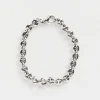 Small Circle Link Bracelet in Sterling Silver