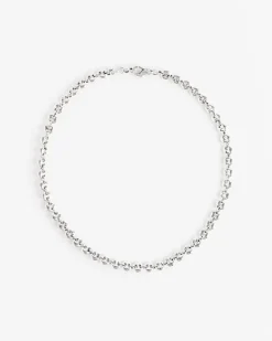 Small Circle Link Necklace in Sterling Silver