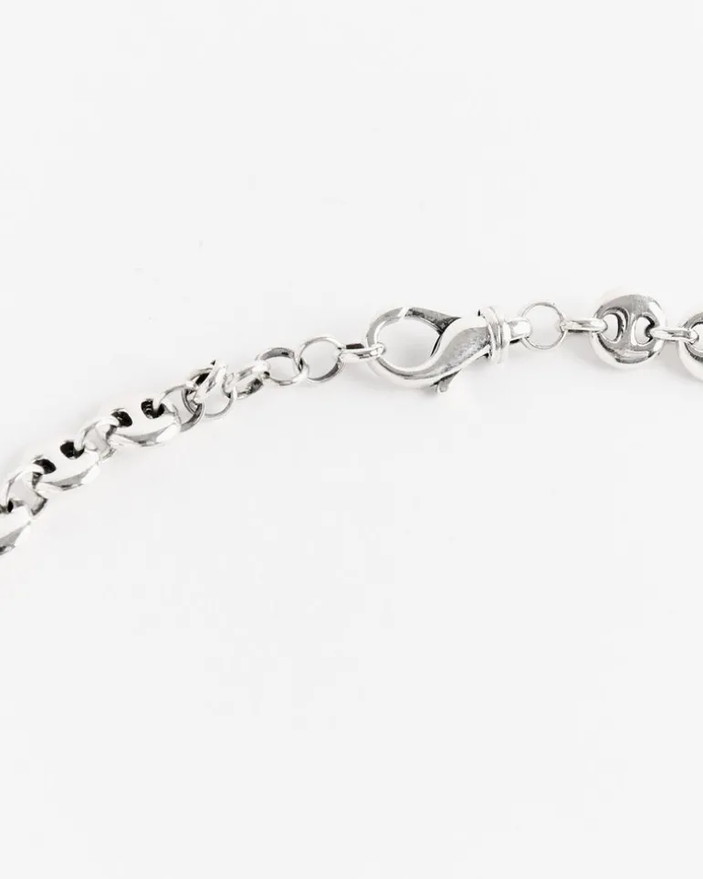 Small Circle Link Necklace in Sterling Silver