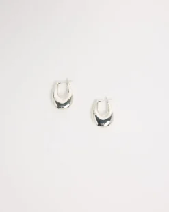 Small Etruscan Hoops in Sterling Silver