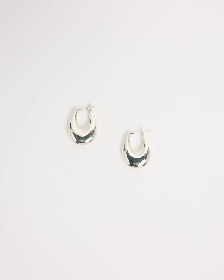Small Etruscan Hoops in Sterling Silver