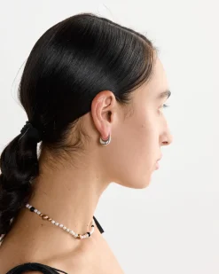 Small Etruscan Hoops in Sterling Silver
