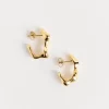 Small Seep Hoops in Gold Plated Bronze