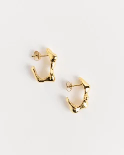 Small Seep Hoops in Gold Plated Bronze