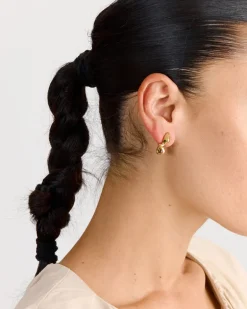 Small Seep Hoops in Gold Plated Bronze