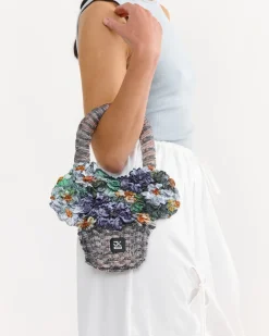 Small Tote Basket in Sky Blue