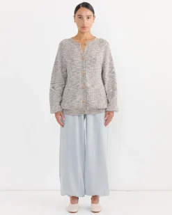 Soar Cardigan in Grey Melange